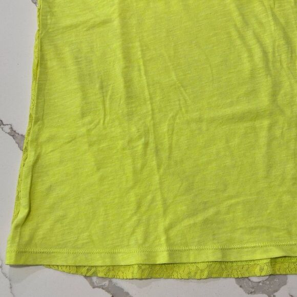 PINK by Victoria's Secret | Women’s Neon Yellow Lace Racerback Tank Top Size XS - Picture 4 of 12